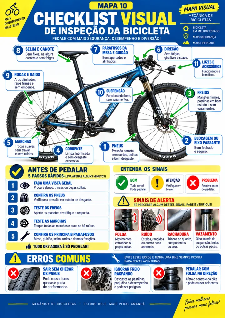 Mapa visual de mecânica de bicicletas 1